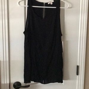 Black Ella moss sheer blouse